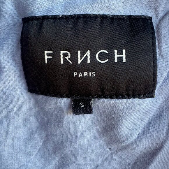 FRNCH Long Sleeve One Button Blue/White Striped Blazer Jacket Women's Size S - Picture 3 of 10